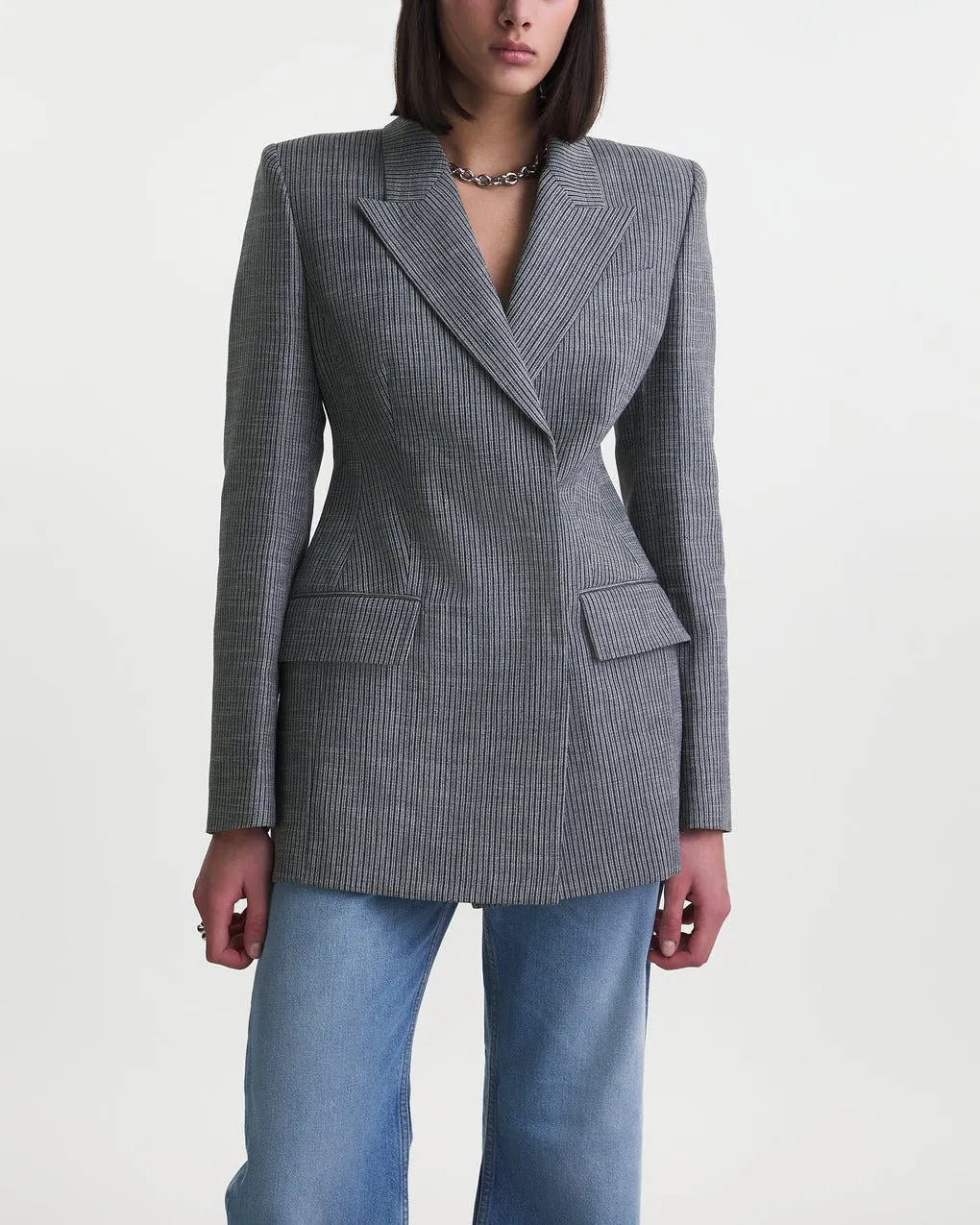 Acne Studios   Blazer Fitted Suit Grey 